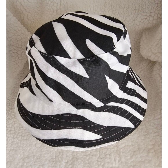 Thesunsout Bucket Hat Zebra Print Black/White Hat Sun Fisherman - Picture 5 of 7